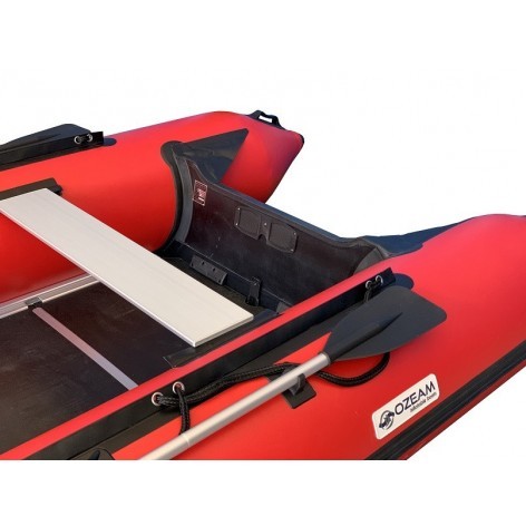 Pneumatic boat WHITE OZEAM 450 with full wooden floor and inflatable keel