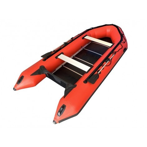 Pneumatic boat WHITE OZEAM 450 with full wooden floor and inflatable keel